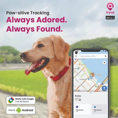 Mitag Go Anti Loss Device with Collar for Small Dogs (Blue) | Android