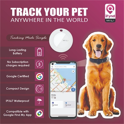 Mitag Go Anti Loss Device with Collar for Small Dogs (Blue) | Android