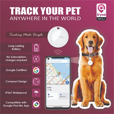 Mitag Go Anti Loss Device with Keychain for Dogs and Cats (Black) | Android