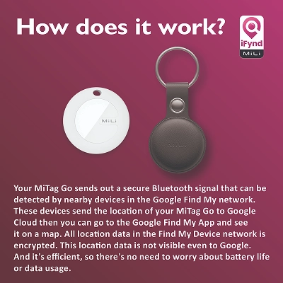 Mitag Go Anti Loss Device with Keychain for Dogs and Cats (White) | Android