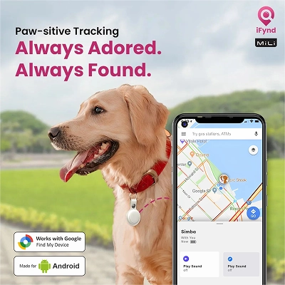 Mitag Go Anti Loss Device with Keychain for Dogs and Cats (White) | Android