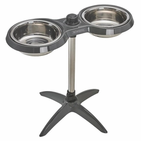 Moderno Adjustable Dog Bowl Feeder Graphite