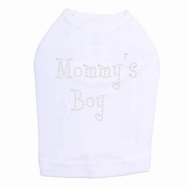 Mommy's Boy Rhinestone Dog Tank