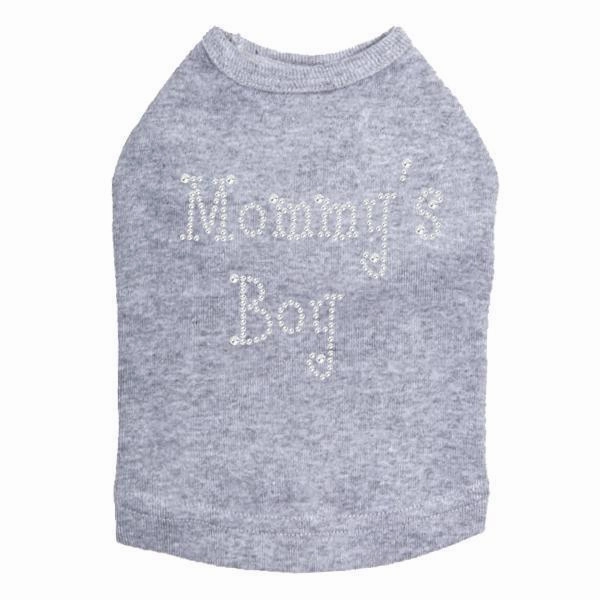 Mommy's Boy Rhinestone Dog Tank
