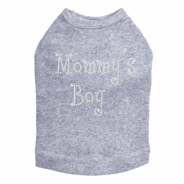 Mommy's Boy Rhinestone Dog Tank