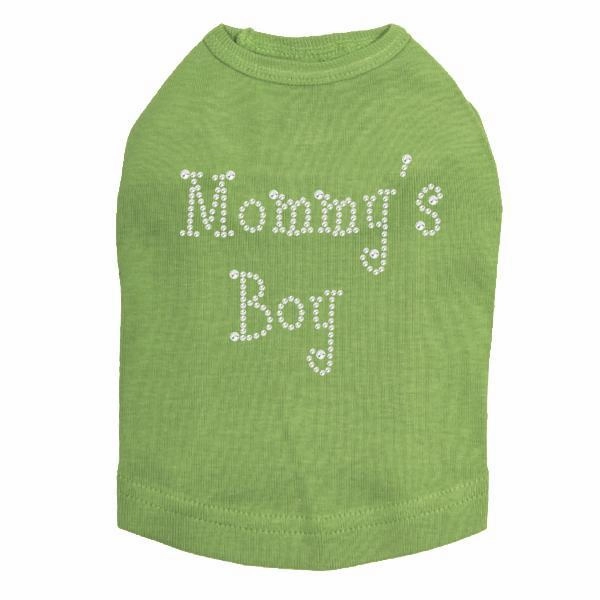 Mommy's Boy Rhinestone Dog Tank