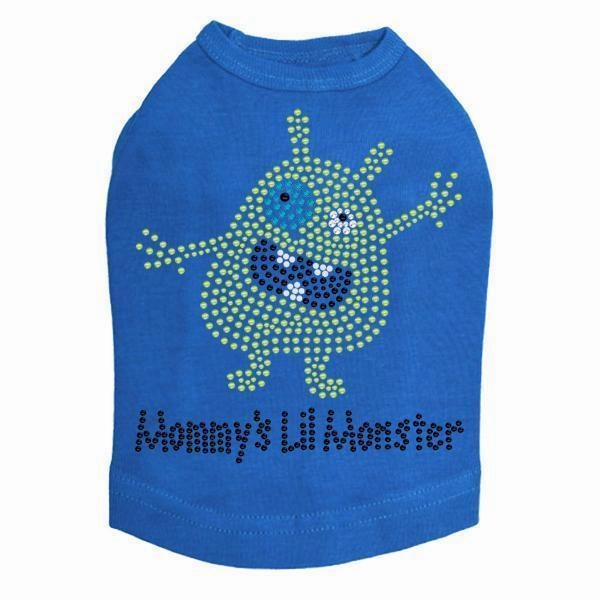 Mommy's Lil Monster Boy Rhinestone Dog Tank