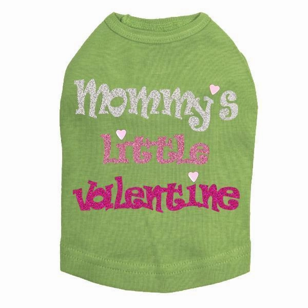 Mommy's Little Valentine Rhinestone Dog Tank