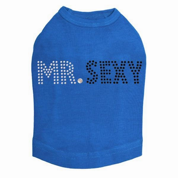 Mr. Sexy Rhinestone Dog Tank