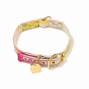 Multi-Colored Cotton Canvas Dog Collar XSmall