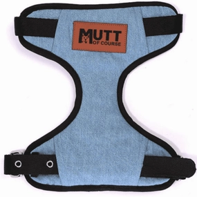 Mutt of Course Denim Harness for Dogs (Light Blue)