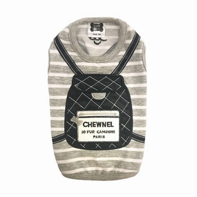 My Chewnel Backpack Dog Tank Grey