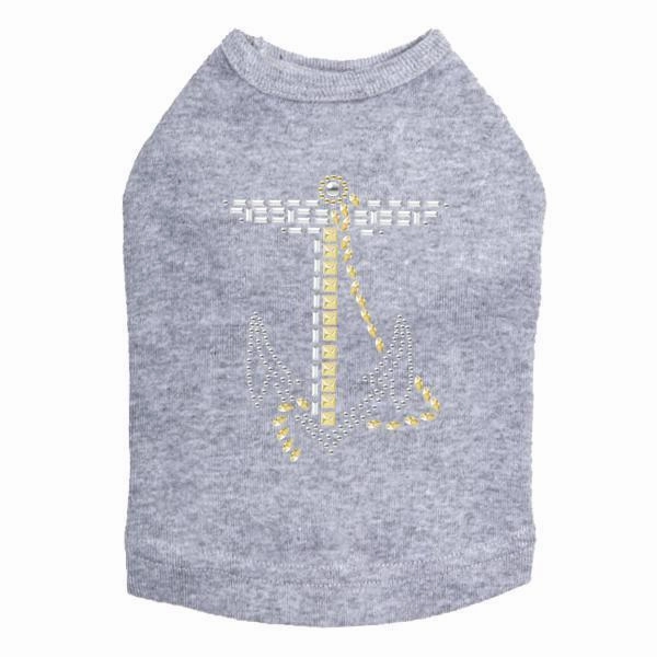 Nailhead Anchor Rhinestone Dog Tank