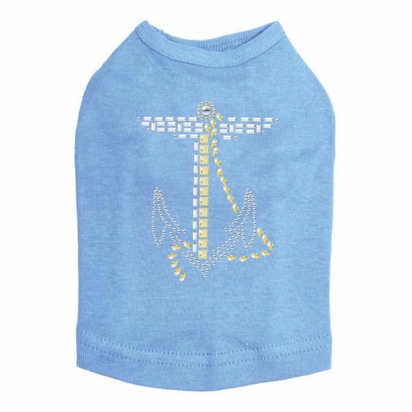 Nailhead Anchor Rhinestone Dog Tank