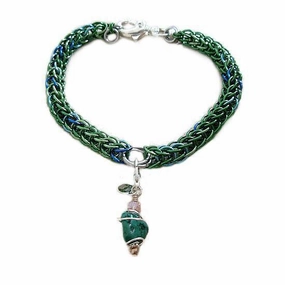 Nature Elegance Hand Woven Chain Dog Collar