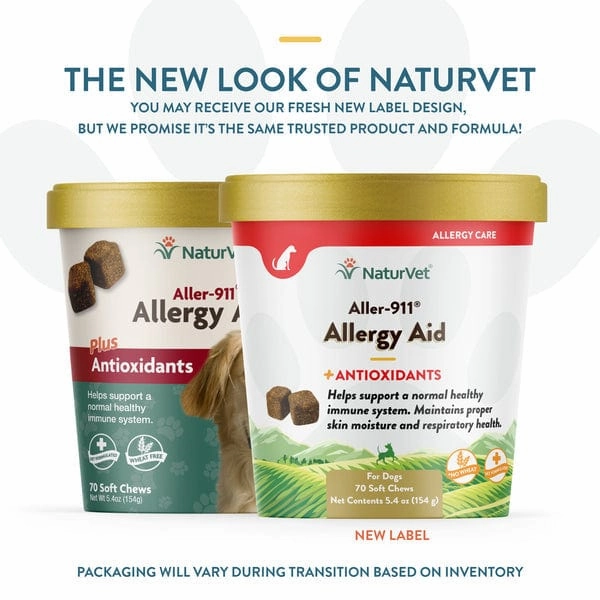 NaturVet Aller-911 Allergy Aid plus Antioxidants Soft Chews For Dogs