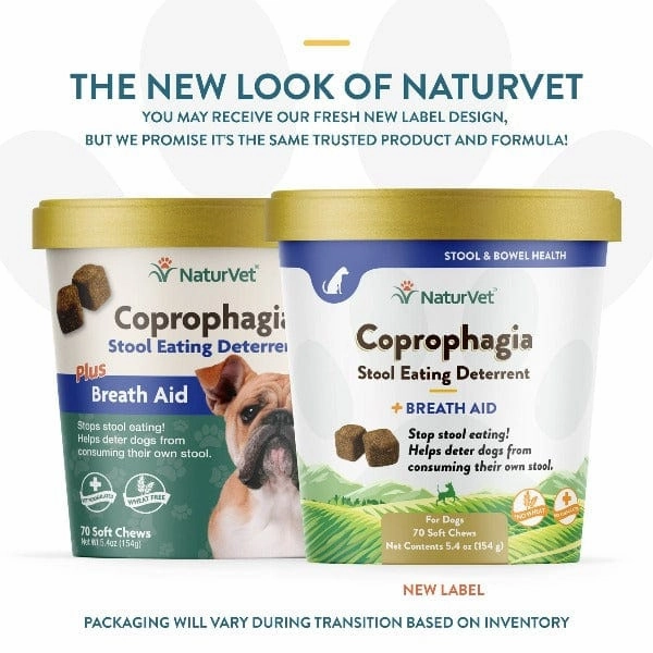 NaturVet Coprophagia Stool Eating Deterrent plus Breath Aid Soft Chews for Dogs