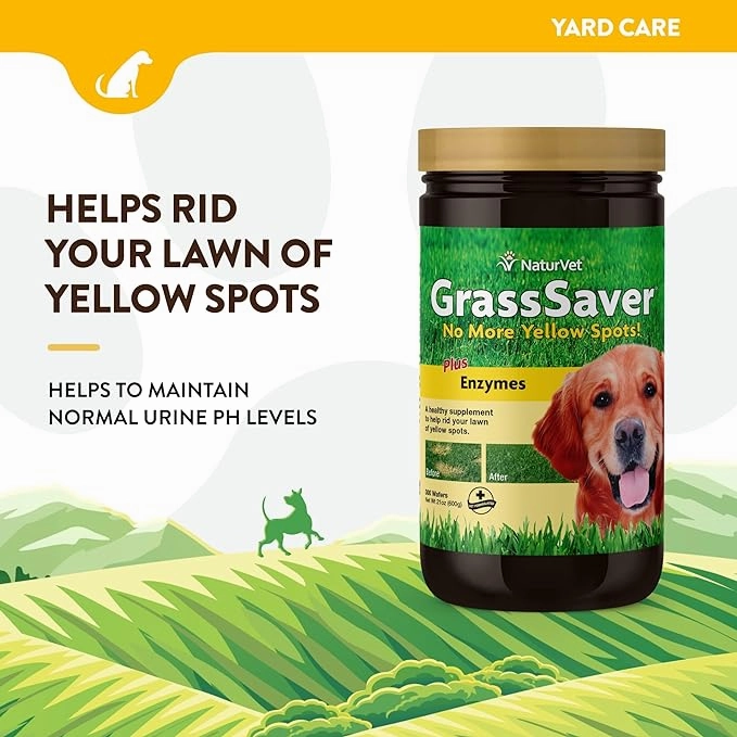 NaturVet GrassSaver Chewable Wafers for Dogs