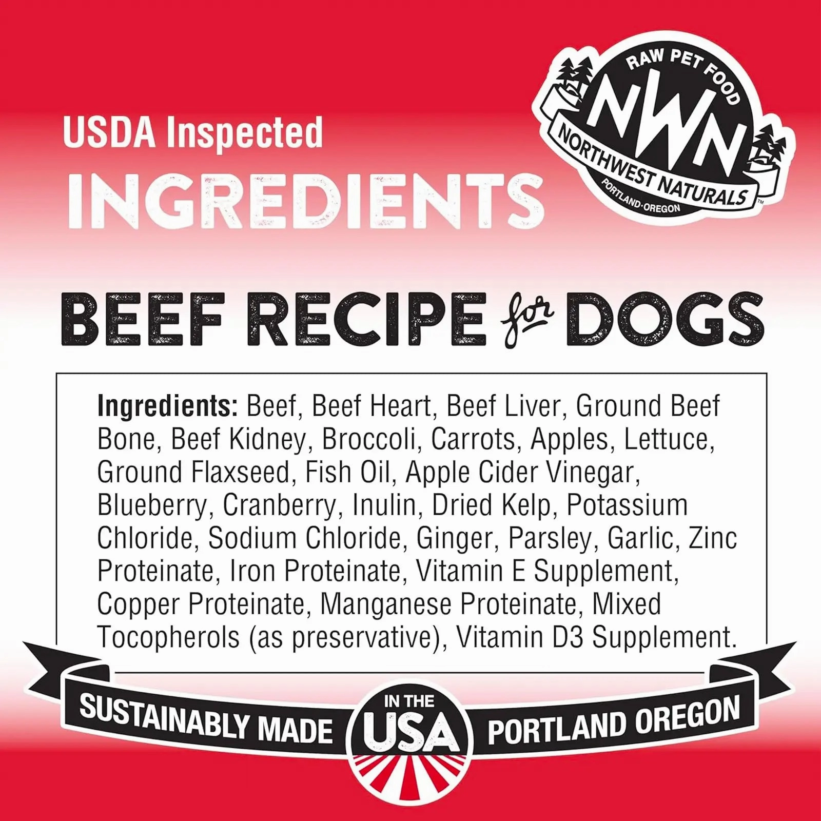 Northwest Naturals Freeze Dried Diets for Dogs - Beef Recipe