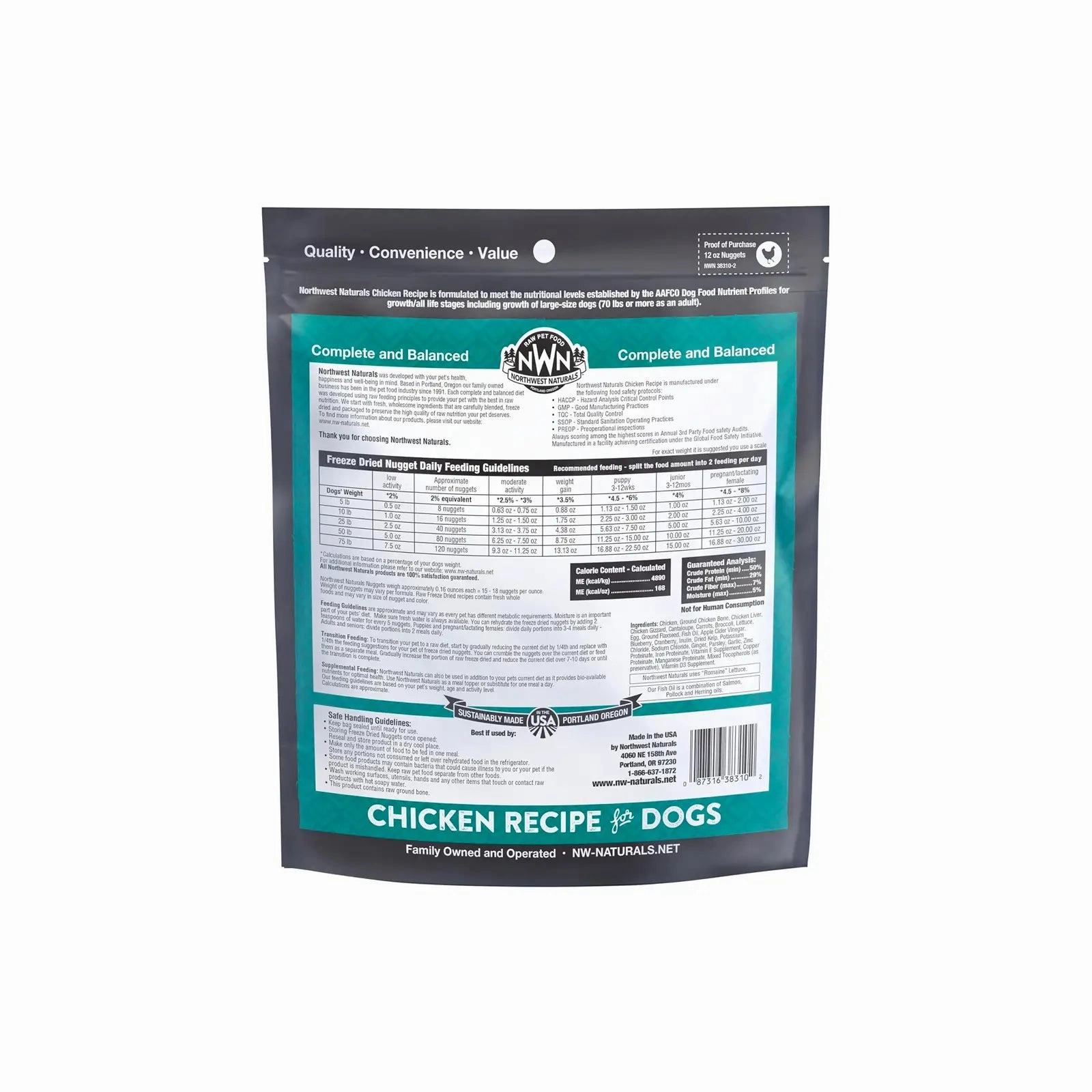 Northwest Naturals Freeze Dried Diets for Dogs - Chicken Recipe
