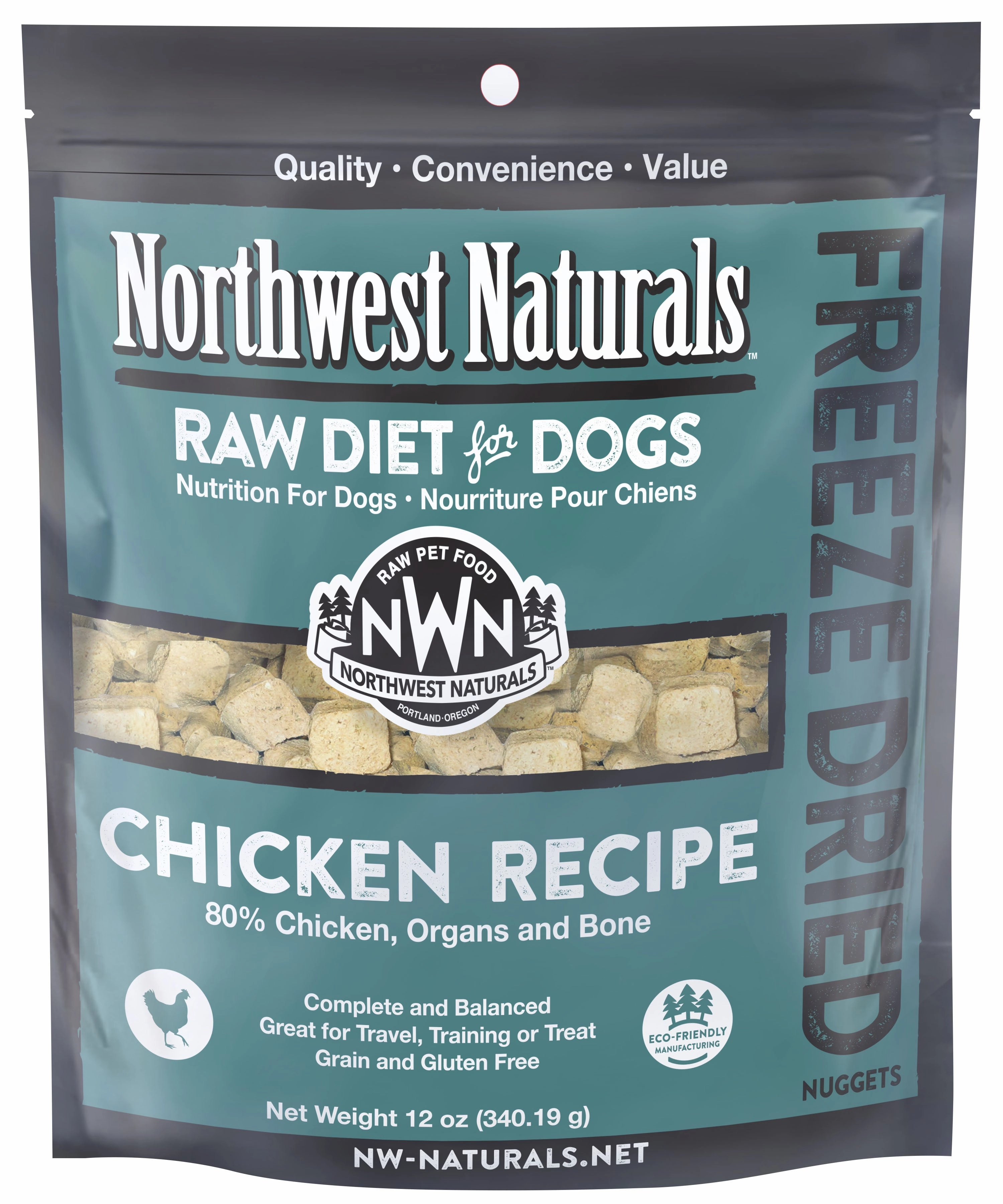 Northwest Naturals Freeze-Dried Raw Chicken Nuggets Dog Food