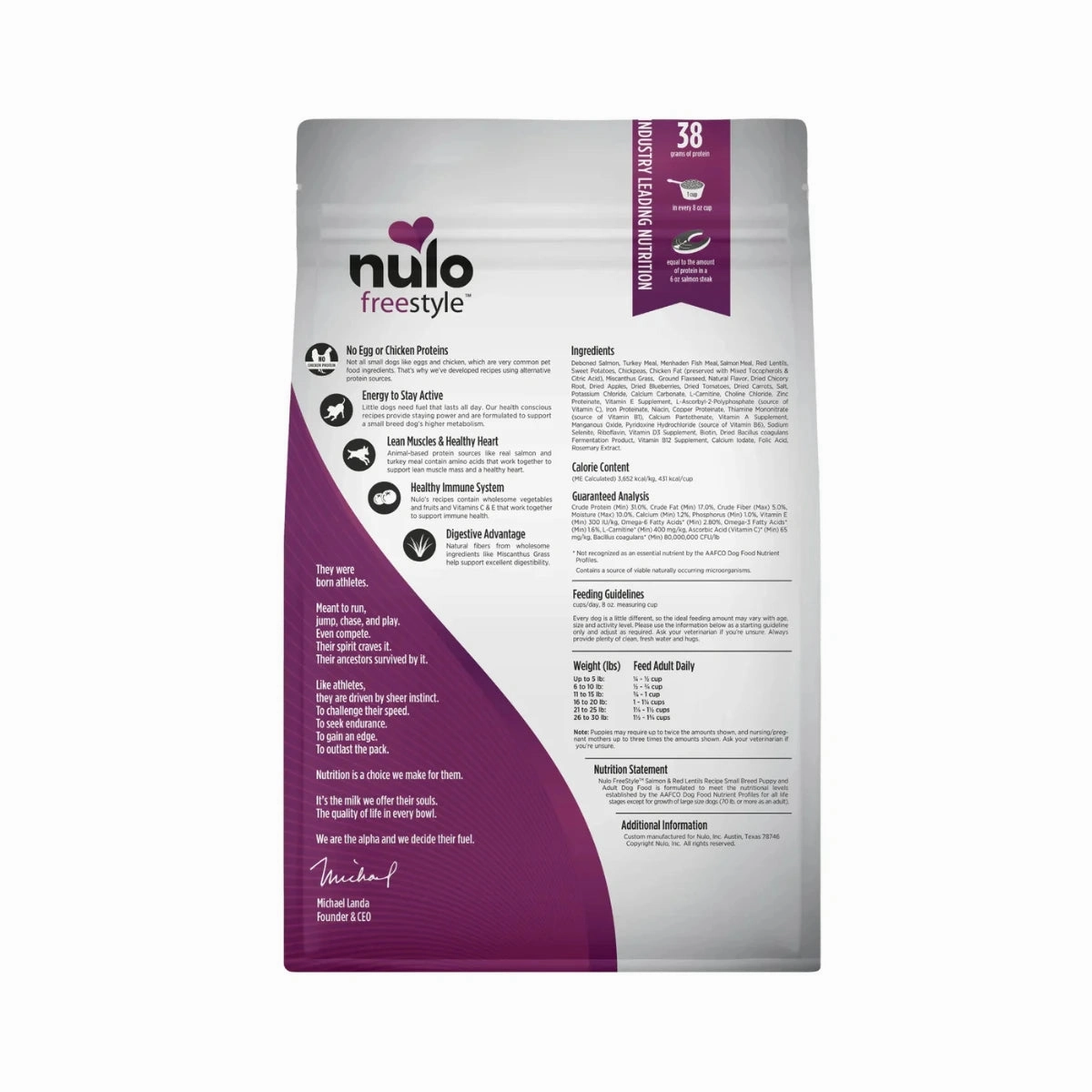 Nulo Freestyle Grain Free Small Breed Dog Food - Salmon & Red Lentils Recipe