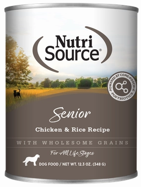 NutriSource Senior Chicken & Rice Canned Dog Food