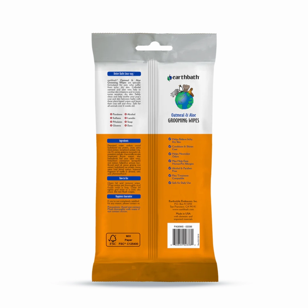 Oatmeal and Aloe Grooming Wipes