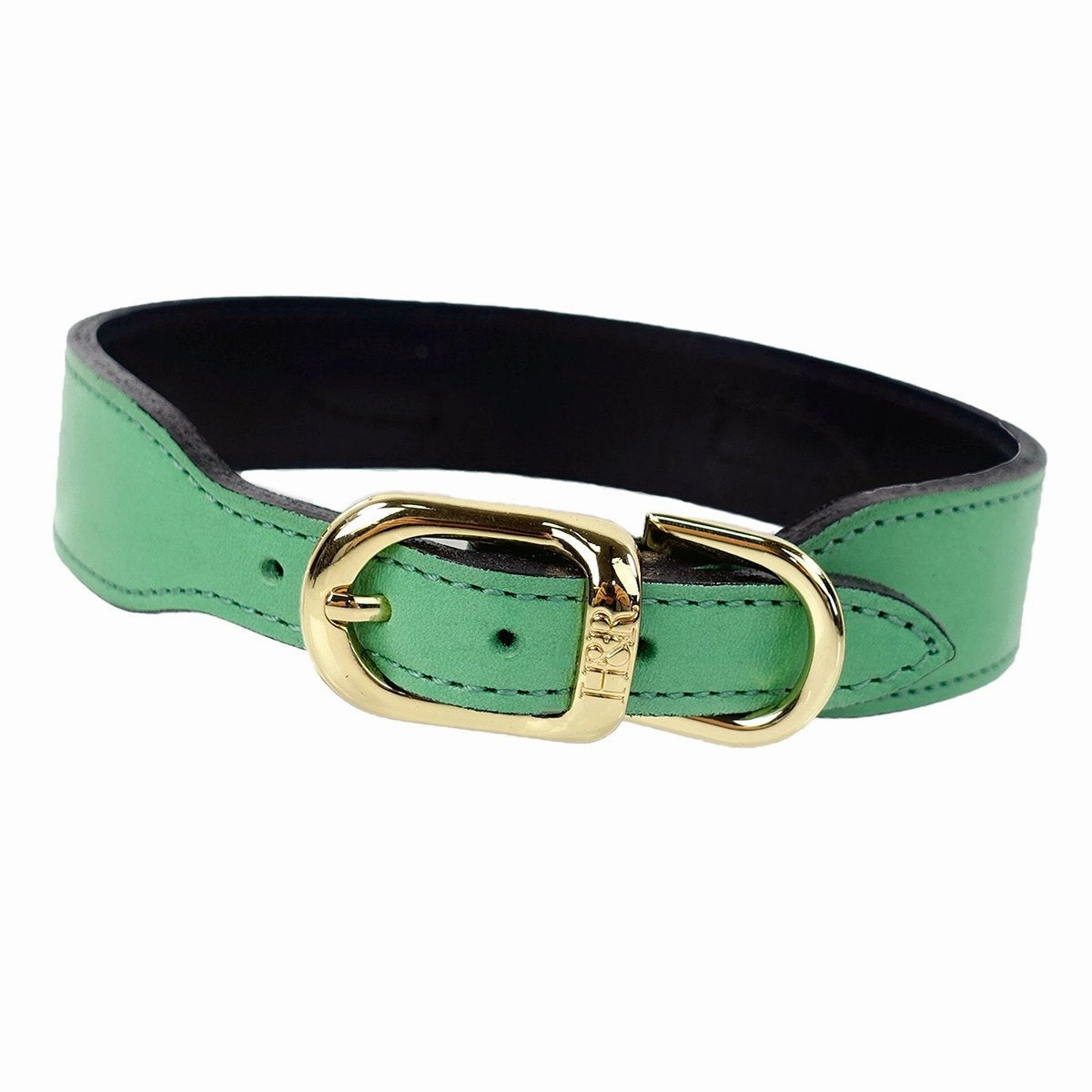 Octagon Collection Dog Collar Emerald/Emerald/Gold