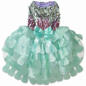 Ombre Mint Green Petal Dog Dress