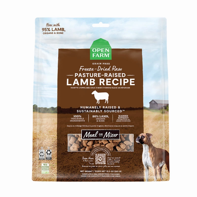 OPEN FARM Freeze-Dried Raw Pasture-Raised Lamb Recipe for Dogs