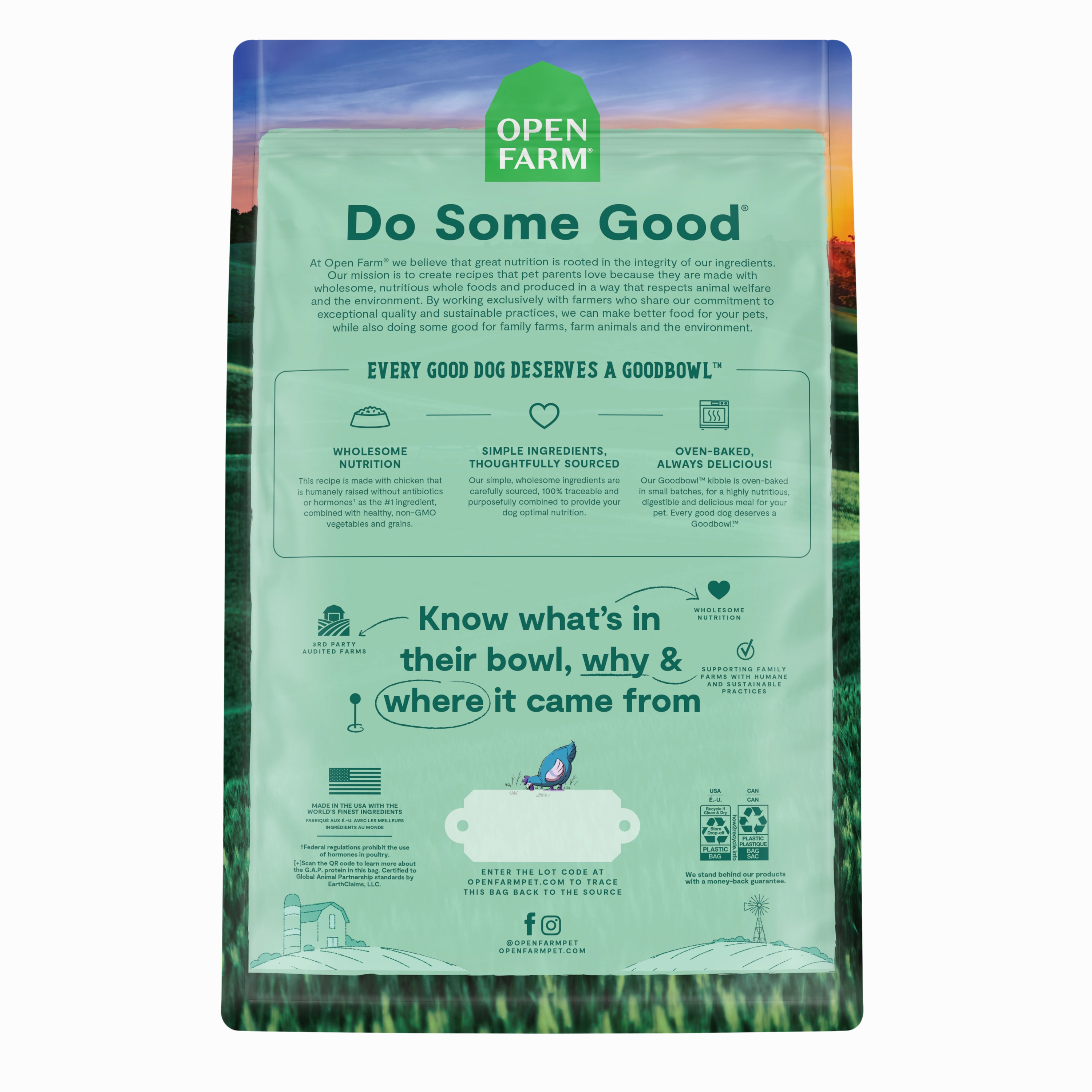 Open Farm Goodbowl Harvest Chicken and Brown Rice Recipe Baked Dry Dog Food