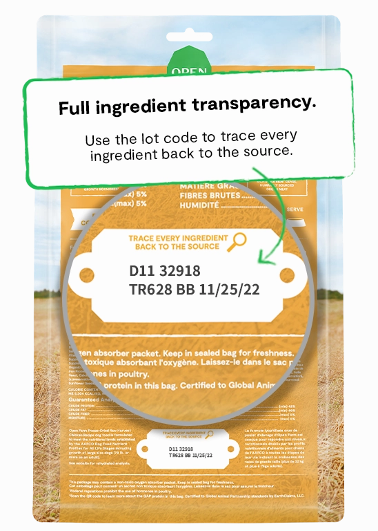 Open Farm Grain Free Harvest Chicken Recipe Freeze Dried Raw Dog Food Patties