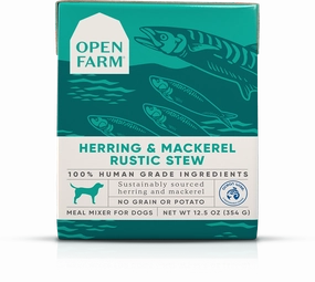 Open Farm Grain Free Herring & Mackerel Recipe Rustic Stew Wet Dog Food Topper