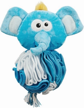 Outward Hound Stuff N' Snuffle Squeaky Plush Elephant Snuffle Ball Puzzle Toy for Dogs