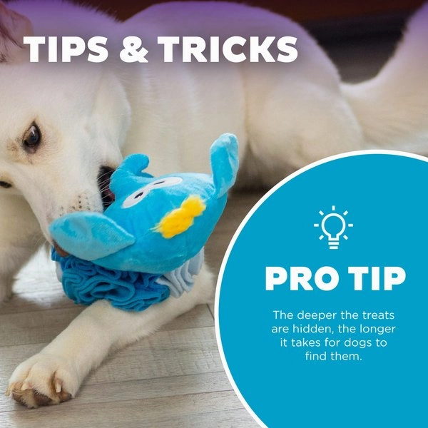 Outward Hound Stuff N' Snuffle Squeaky Plush Elephant Snuffle Ball Puzzle Toy for Dogs
