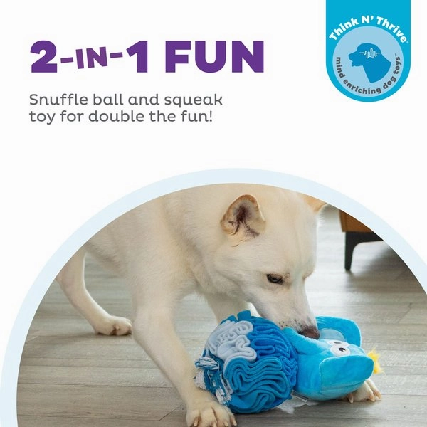 Outward Hound Stuff N' Snuffle Squeaky Plush Elephant Snuffle Ball Puzzle Toy for Dogs