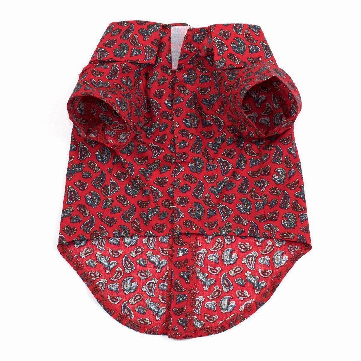 Paisley Red Dog Shirt Small