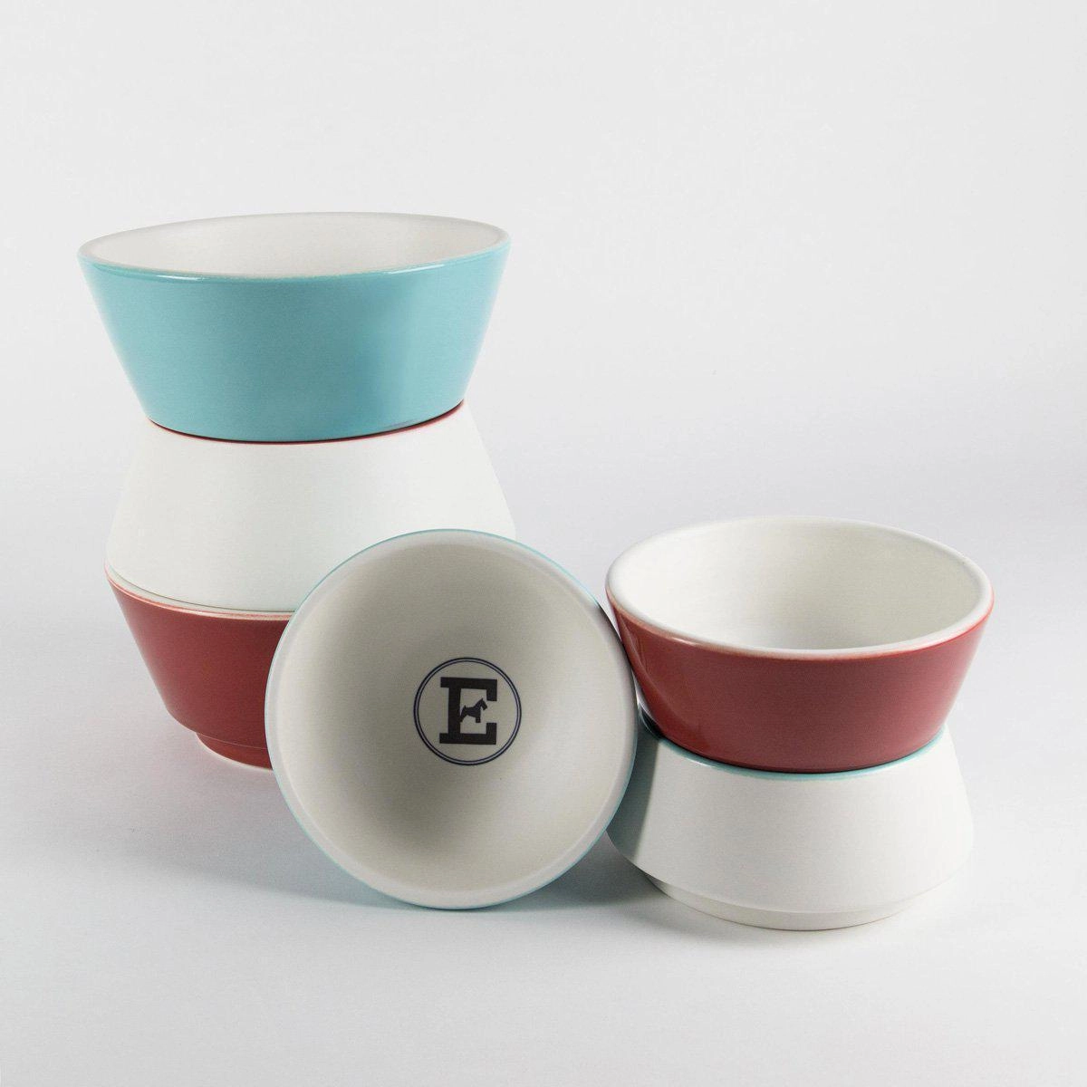Pale Blue And Mommo Dog Water Bowl