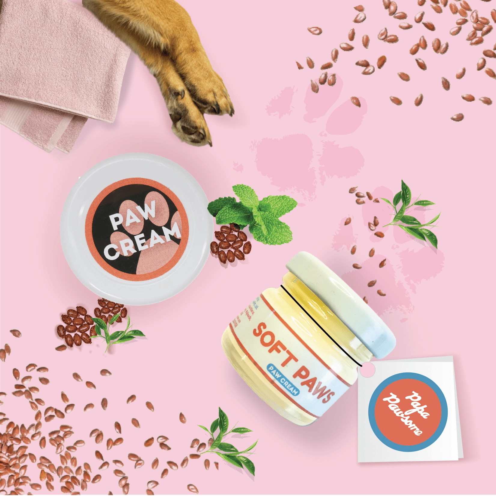 Papa Pawsome Soft Paws 100% Natural Paw Cream for Dogs