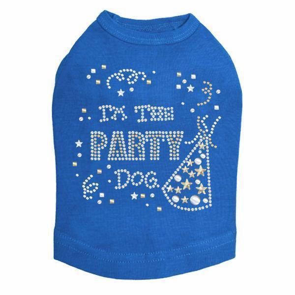 Party Dog Rhinestone Dog Tank