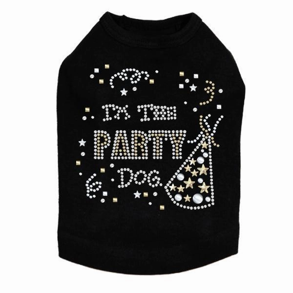 Party Dog Rhinestone Dog Tank