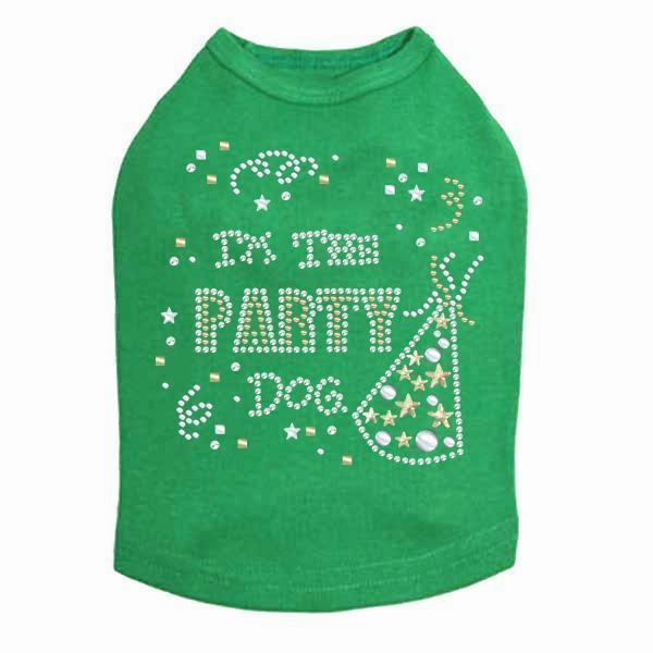 Party Dog Rhinestone Dog Tank