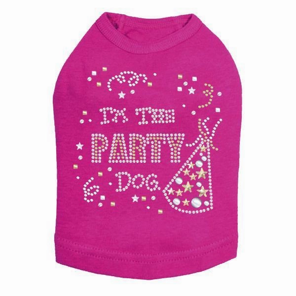 Party Dog Rhinestone Dog Tank