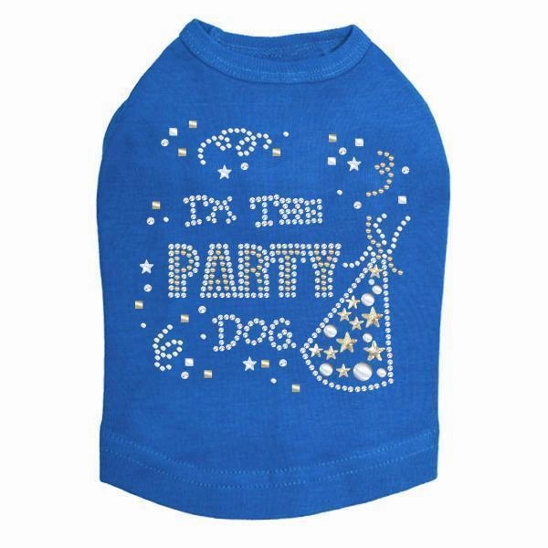 Party Dog Rhinestone Dog Tank