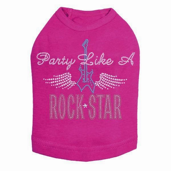 Party Like A Rockstar Rhinestone Dog Tank