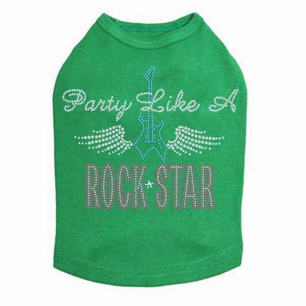 Party Like A Rockstar Rhinestone Dog Tank