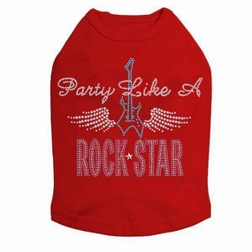 Party Like A Rockstar Rhinestone Dog Tank