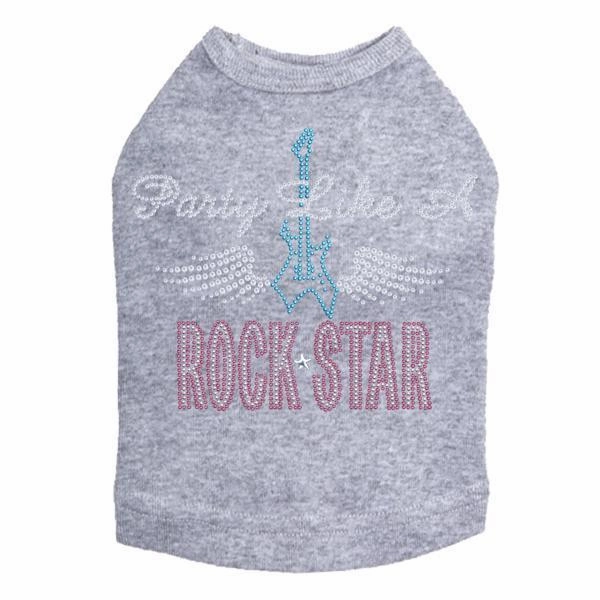 Party Like A Rockstar Rhinestone Dog Tank