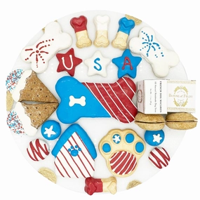 Patriotic Dog Treats Gift Box